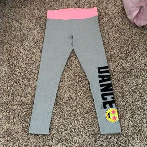 gray emoji dance leggings- rarely worn